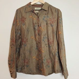 Fall Themed Soft Button Up Shirt